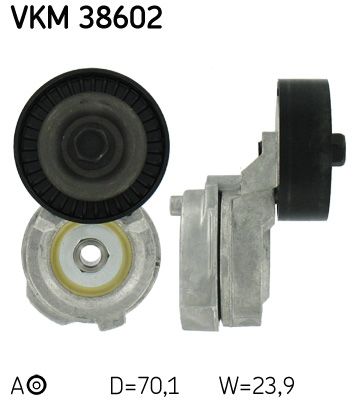 Tensioner Pulley, V-ribbed belt SKF VKM 38602