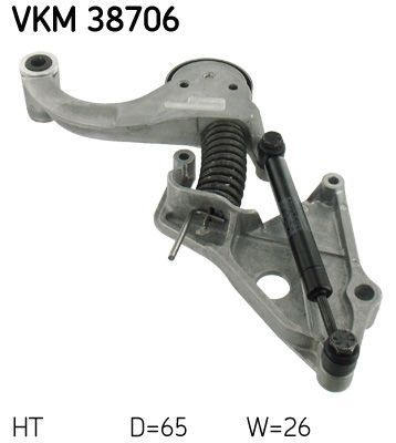 Tensioner Pulley, V-ribbed belt SKF VKM 38706
