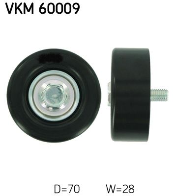 Deflection/Guide Pulley, V-ribbed belt SKF VKM 60009