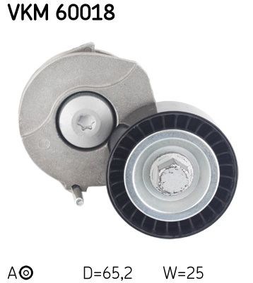 Tensioner Pulley, V-ribbed belt SKF VKM 60018