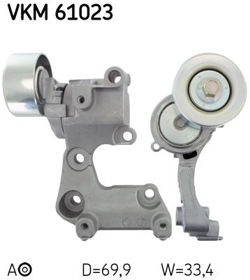 Tensioner Pulley, V-ribbed belt SKF VKM 61023