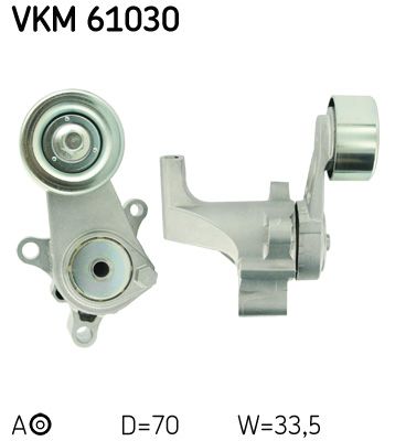 Tensioner Pulley, V-ribbed belt SKF VKM 61030