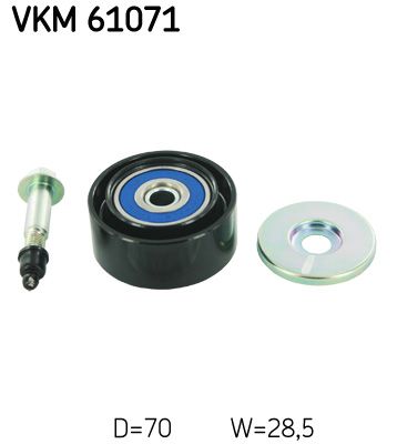Deflection/Guide Pulley, V-ribbed belt SKF VKM 61071