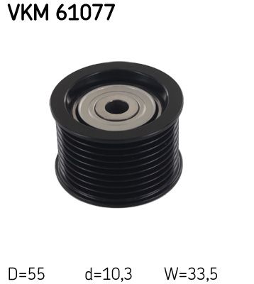SKF VKM 61077 Deflection/Guide Pulley, V-ribbed belt