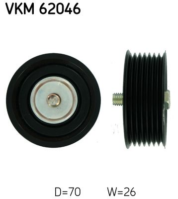Deflection/Guide Pulley, V-ribbed belt SKF VKM 62046