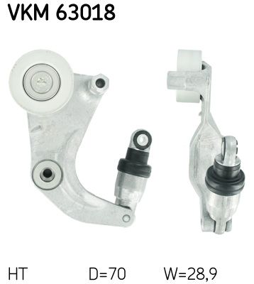SKF VKM 63018 Tensioner Pulley, V-ribbed belt