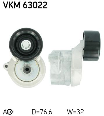 Tensioner Pulley, V-ribbed belt SKF VKM 63022