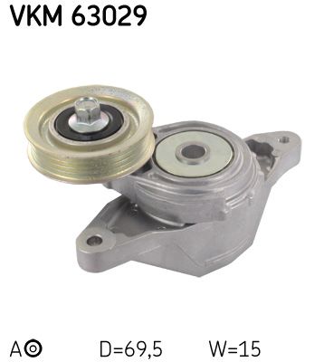 Tensioner Pulley, V-ribbed belt SKF VKM 63029