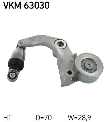 Tensioner Pulley, V-ribbed belt SKF VKM 63030
