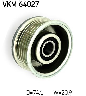 Deflection/Guide Pulley, V-ribbed belt SKF VKM 64027