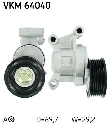 SKF VKM 64040 Tensioner Pulley, V-ribbed belt