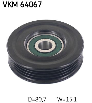 Deflection/Guide Pulley, V-ribbed belt SKF VKM 64067