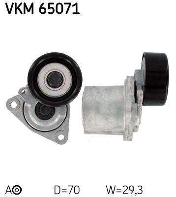 Tensioner Pulley, V-ribbed belt SKF VKM 65071