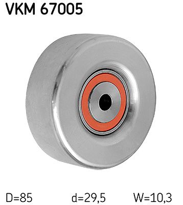 Deflection/Guide Pulley, V-ribbed belt SKF VKM 67005