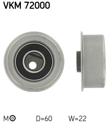 Tensioner Pulley, timing belt SKF VKM 72000