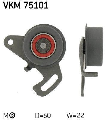 Tensioner Pulley, timing belt SKF VKM 75101