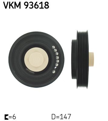 SKF VKM 93618 Belt Pulley, crankshaft