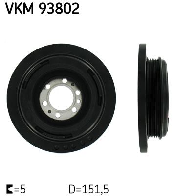 SKF VKM 93802 Belt Pulley, crankshaft