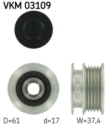 Alternator Freewheel Clutch SKF VKM 03109