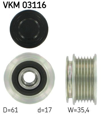 SKF VKM 03116 Alternator Freewheel Clutch