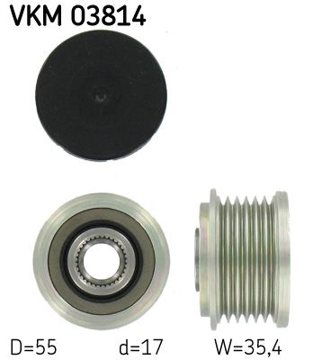 SKF VKM 03814 Alternator Freewheel Clutch