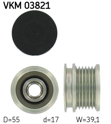 Alternator Freewheel Clutch SKF VKM 03821