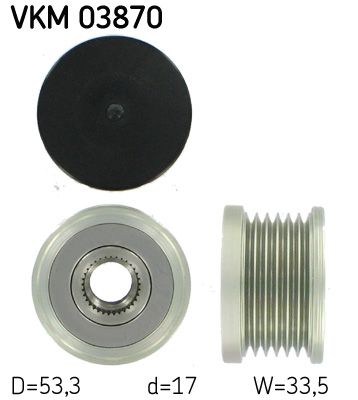 Alternator Freewheel Clutch SKF VKM 03870