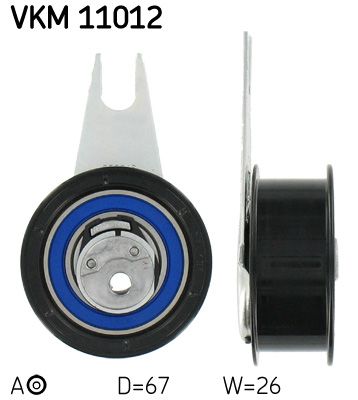 Tensioner Pulley, timing belt SKF VKM 11012