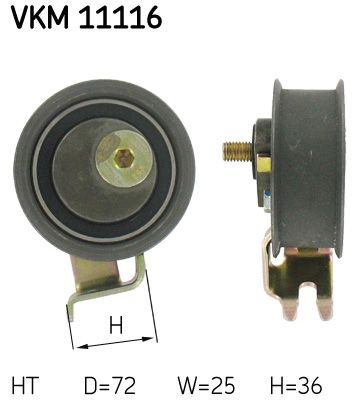 SKF VKM 11116 Tensioner Pulley, timing belt