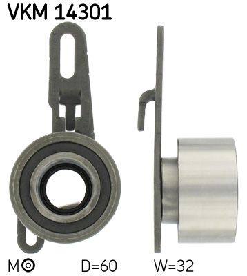 Tensioner Pulley, timing belt SKF VKM 14301