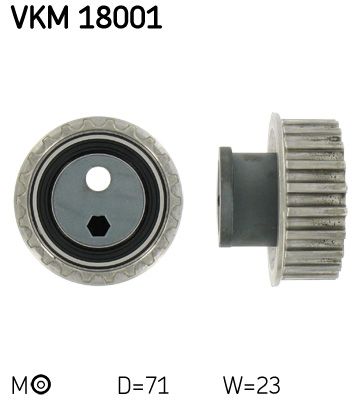 Tensioner Pulley, timing belt SKF VKM 18001