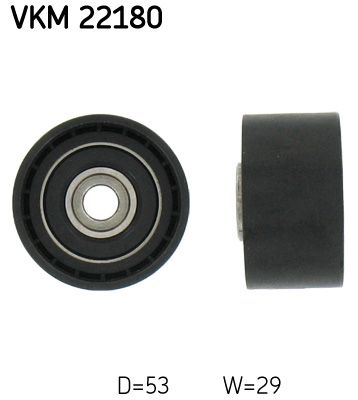 Deflection/Guide Pulley, timing belt SKF VKM 22180