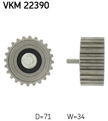 Deflection/Guide Pulley, timing belt SKF VKM 22390