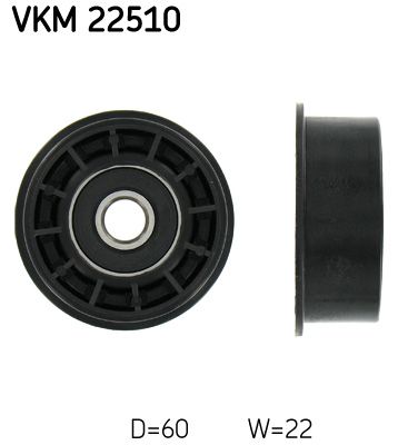 SKF VKM 22510 Deflection/Guide Pulley, timing belt