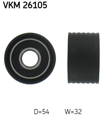 Deflection/Guide Pulley, timing belt SKF VKM 26105