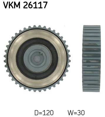 Deflection/Guide Pulley, timing belt SKF VKM 26117