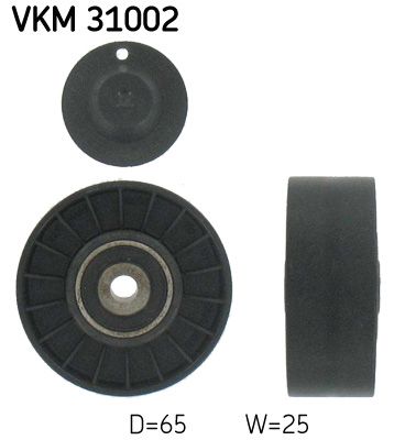 SKF VKM 31002 Deflection/Guide Pulley, V-ribbed belt