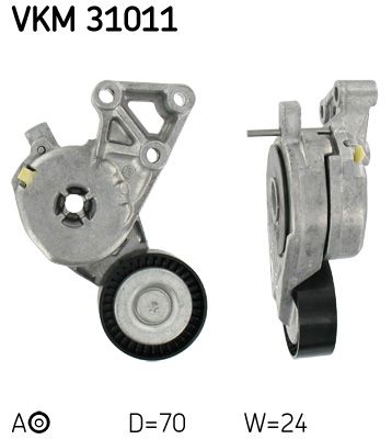 Tensioner Pulley, V-ribbed belt SKF VKM 31011