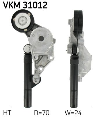 Tensioner Pulley, V-ribbed belt SKF VKM 31012