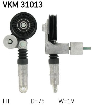 Tensioner Pulley, V-ribbed belt SKF VKM 31013