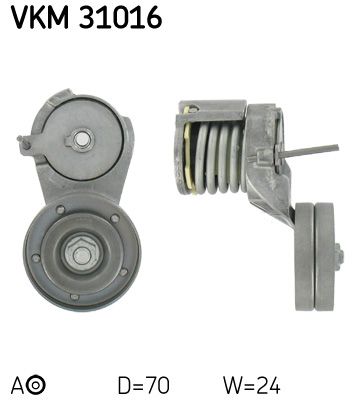 Tensioner Pulley, V-ribbed belt SKF VKM 31016