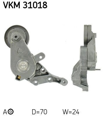 Tensioner Pulley, V-ribbed belt SKF VKM 31018