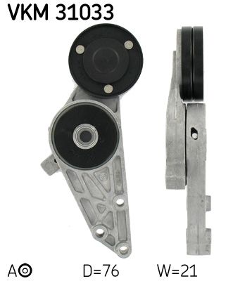 Tensioner Pulley, V-ribbed belt SKF VKM 31033