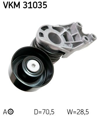 Tensioner Pulley, V-ribbed belt SKF VKM 31035
