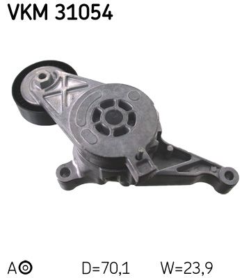 Tensioner Pulley, V-ribbed belt SKF VKM 31054
