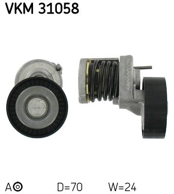 Tensioner Pulley, V-ribbed belt SKF VKM 31058