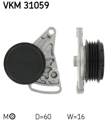 Tensioner Pulley, V-ribbed belt SKF VKM 31059