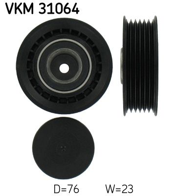 Tensioner Pulley, V-ribbed belt SKF VKM 31064