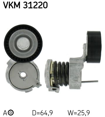 Tensioner Pulley, V-ribbed belt SKF VKM 31220