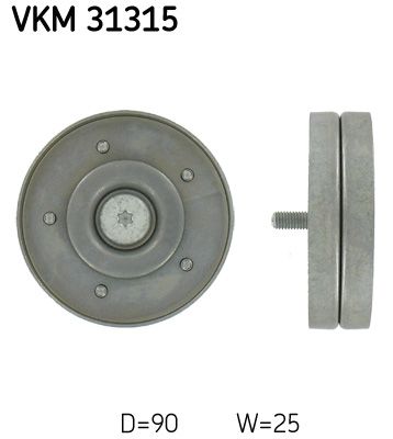 SKF VKM 31315 Deflection/Guide Pulley, V-ribbed belt